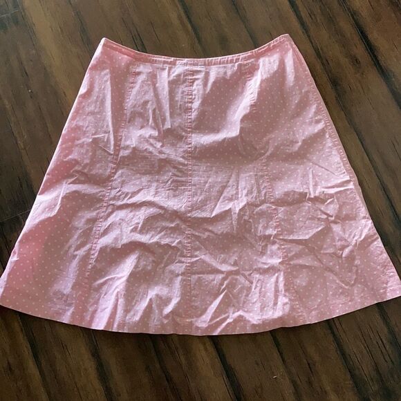 Lands’ End Light Pink and White Polkadot Skirt Size 18 - cute and unique ⭐️ - Picture 4 of 9